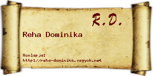 Reha Dominika névjegykártya
